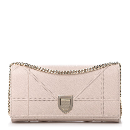 Christian Dior Grained Calfskin Diorama Croisiere Chain Wallet Rose Poudre 1 of 10