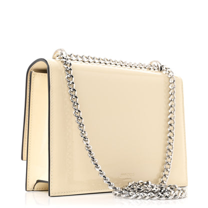 Jimmy Choo Patent Crystal Embellished Bing Bohemia Crossbody Bag White 3 of 10