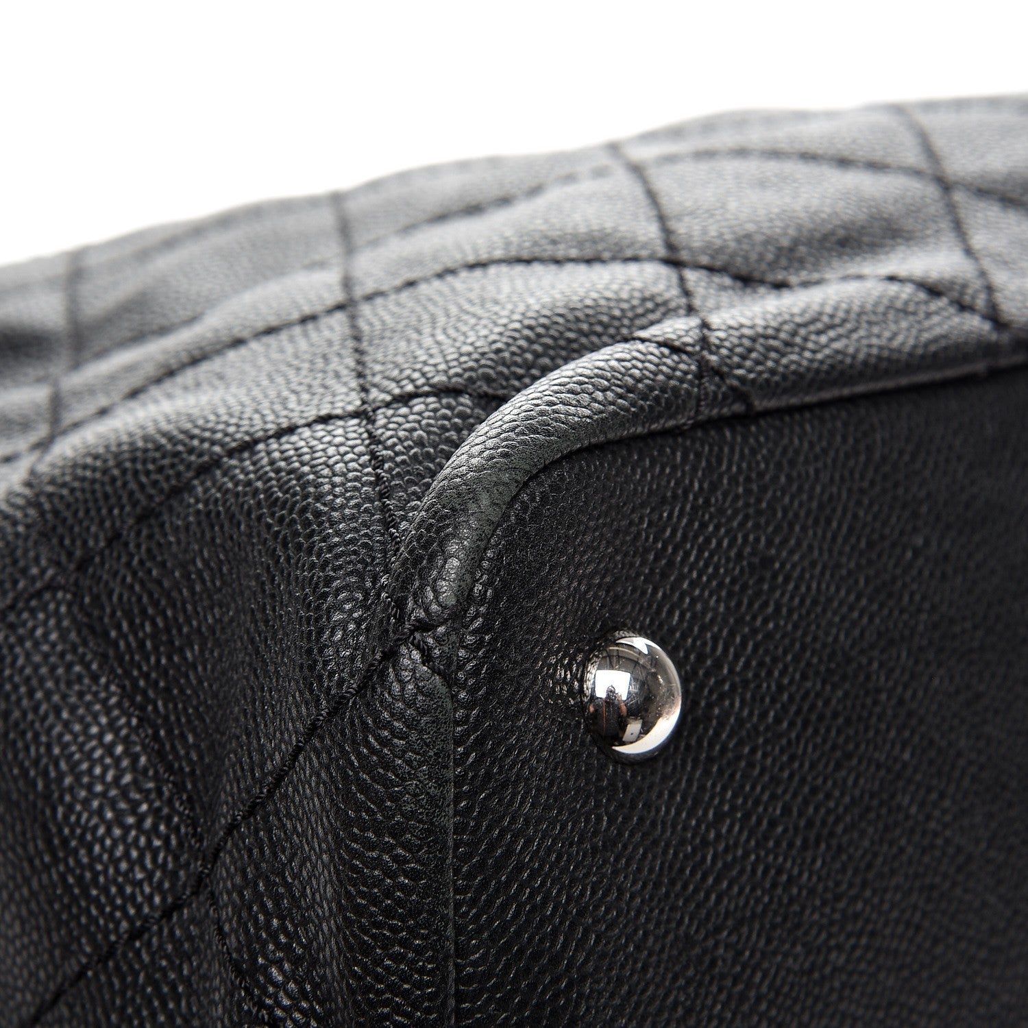 Chanel Grained Calfskin Quilted Large Daily Shopping Tote Black 12 of 14