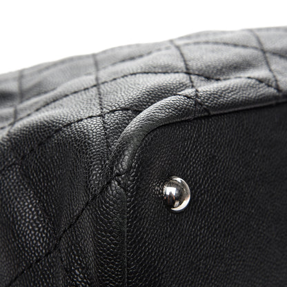 Chanel Grained Calfskin Quilted Large Daily Shopping Tote Black 12 of 14