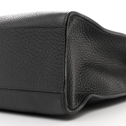 Fendi Cuoio Romano Glazed Fabric FF 1974 Peekaboo X-Lite Fit Asfalto Mou Black 10 of 11