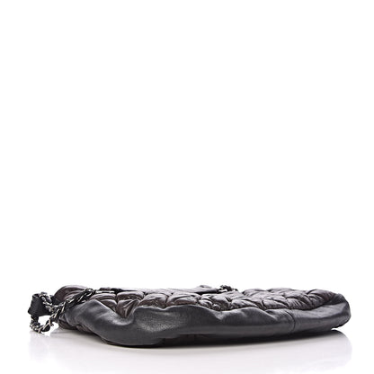 Chanel Iridescent Calfskin Bubble Quilt Hobo Black 4 of 9