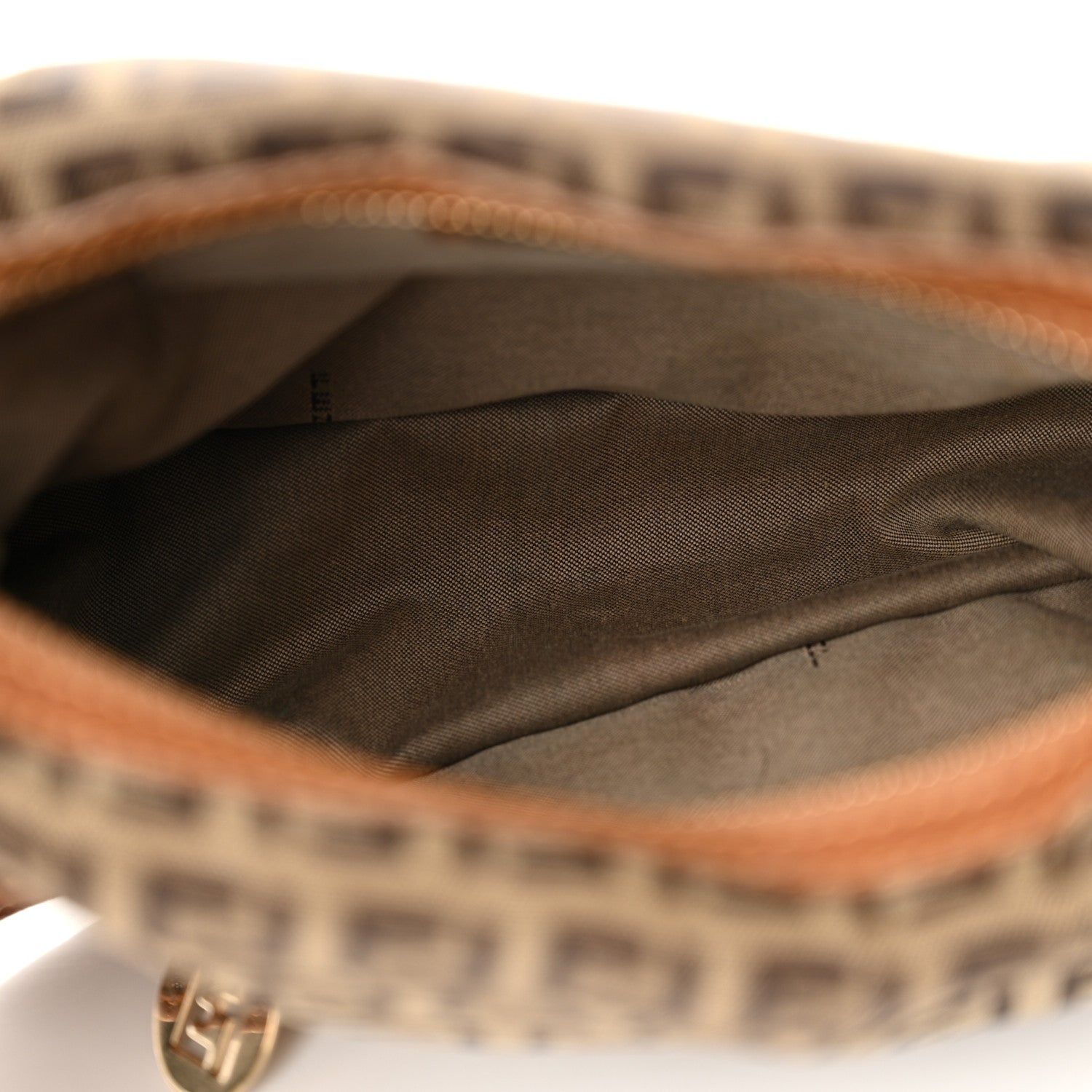 Fendi Zucchino Crossbody Messenger Panna Cuoio 5 of 16