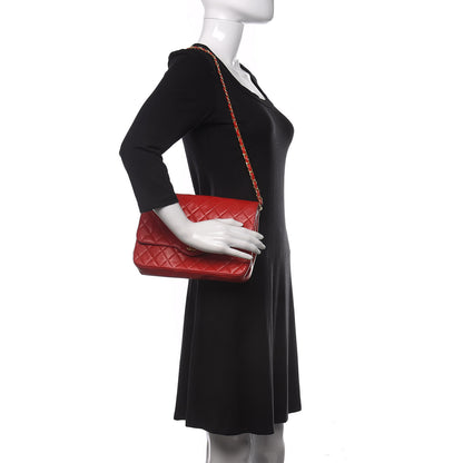 Chanel Lambskin Quilted Medium Single Flap Red 2 of 11