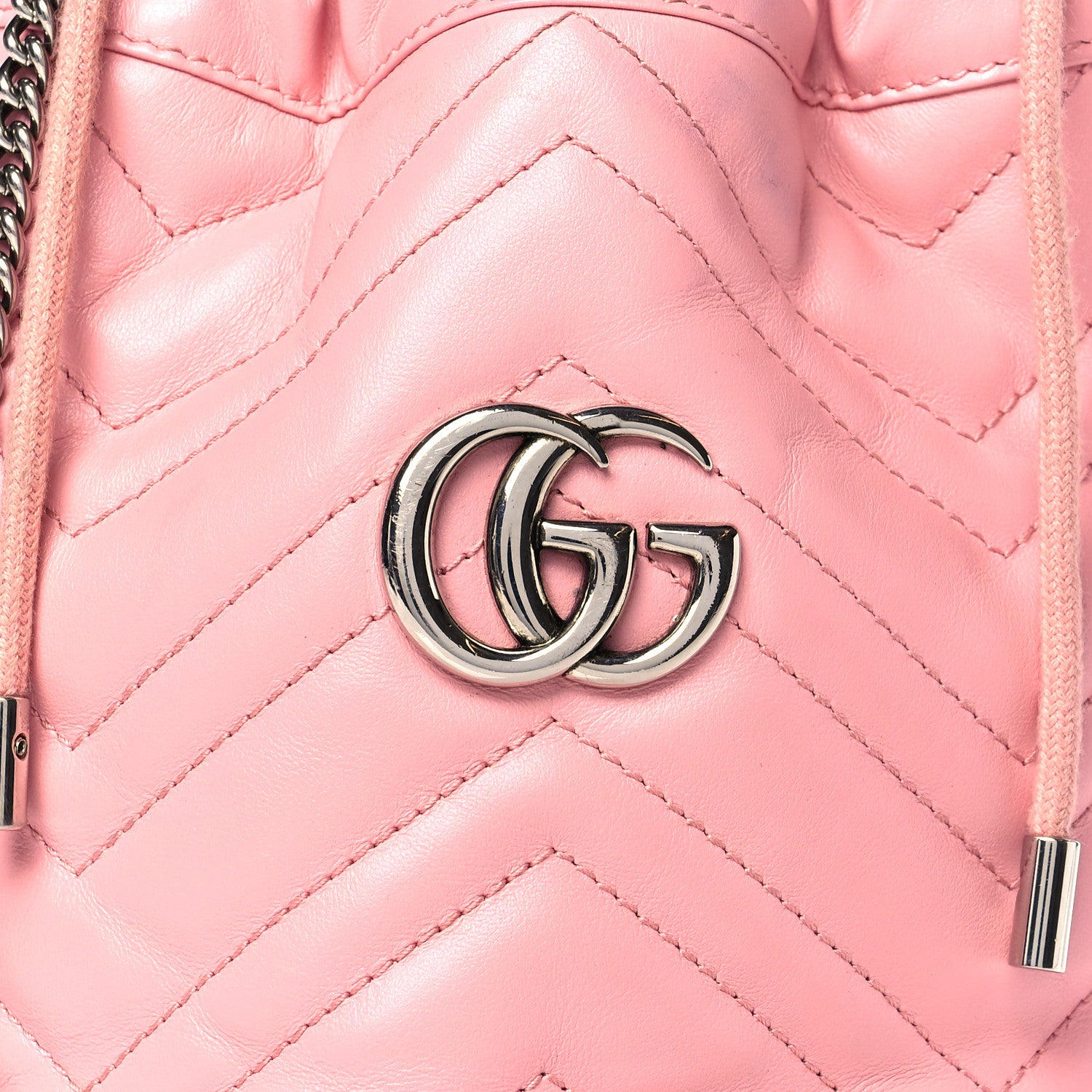 Gucci Calfskin Matelasse Mini GG Marmont 2.0 Bucket Bag Wild Rose 7 of 11