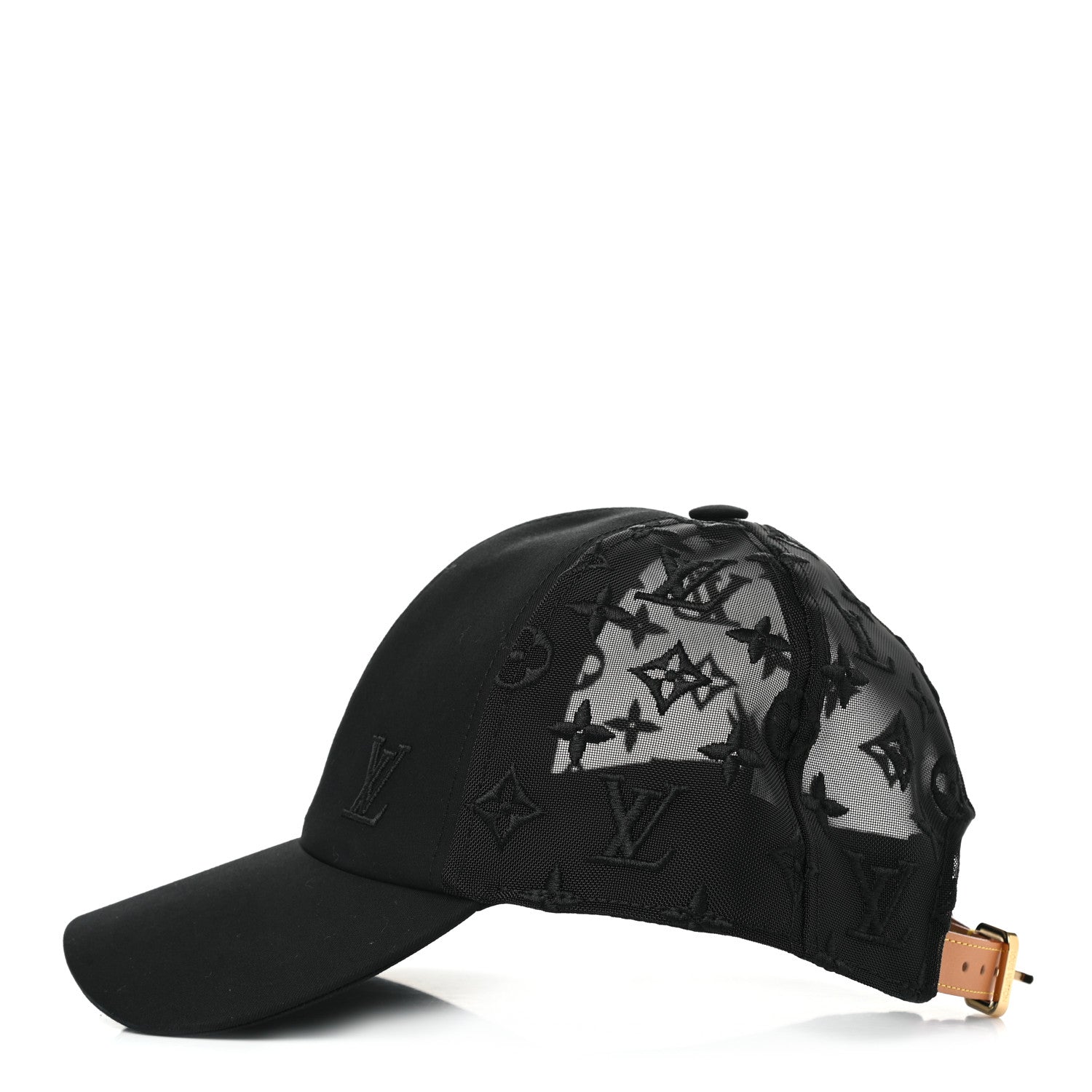 Louis Vuitton Monogram Mesh Cotton Cap M Black 4 of 10