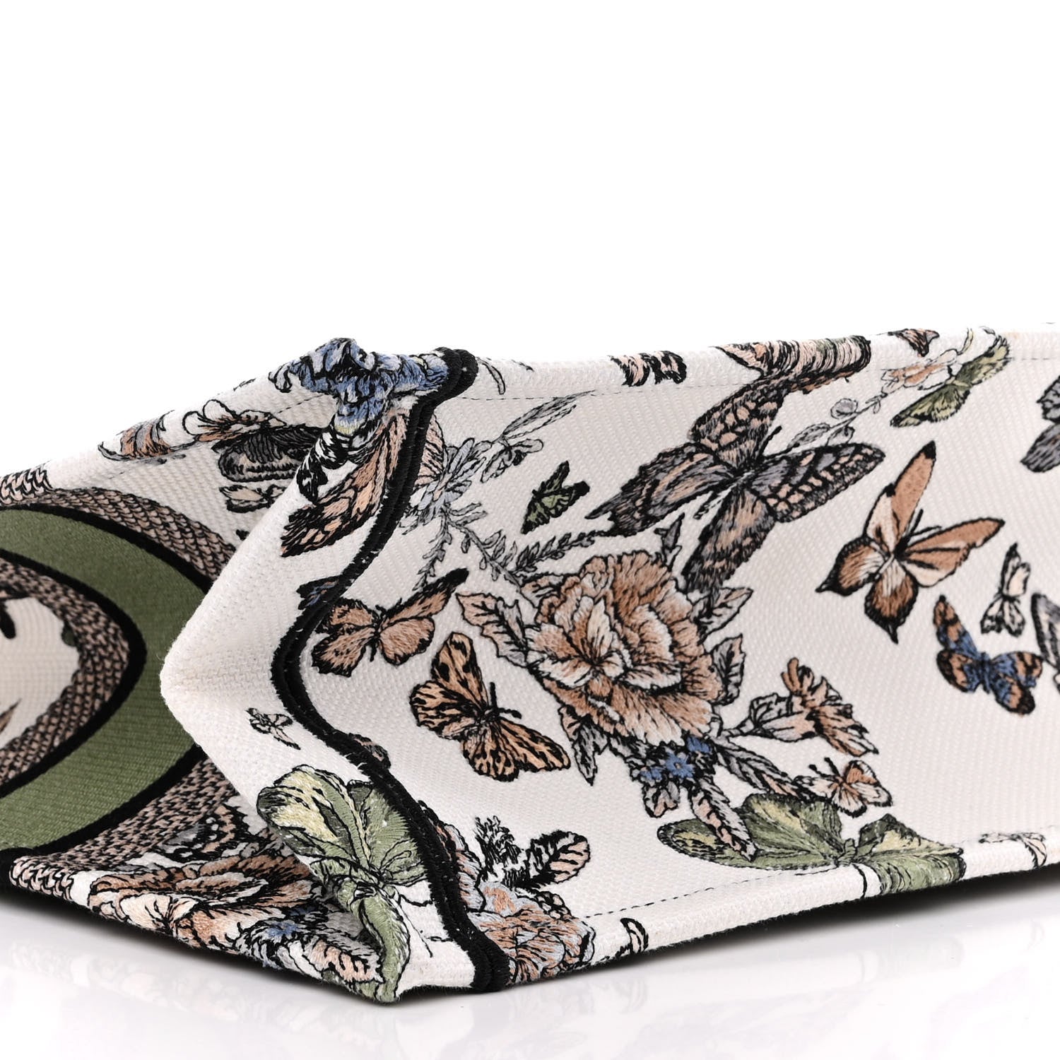 Christian Dior Canvas Embroidered Toile de Jouy Mexico Medium Book Tote White Multicolor 9 of 10