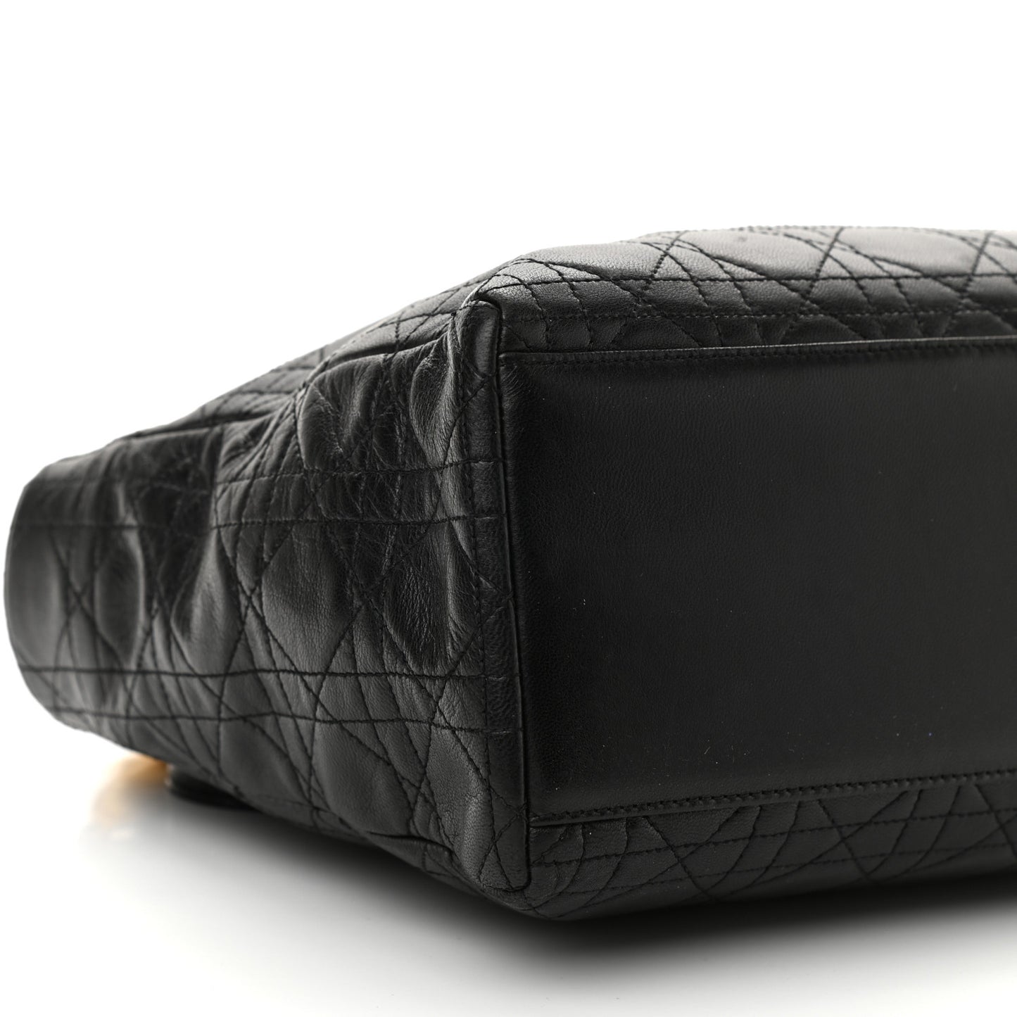 Lambskin Cannage Medium Lady Dior Black