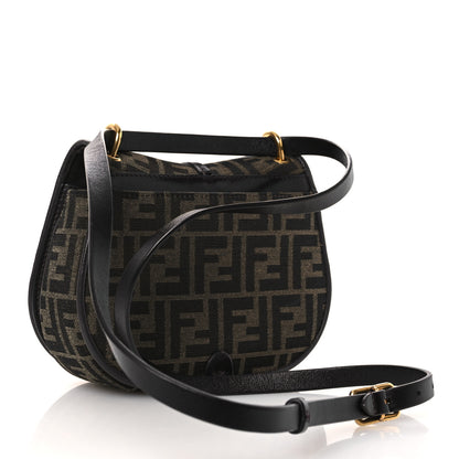 Fendi Fabric Jacquard Vitello Cher Cuoio FF 1974 Small Fendi C'mon Tobacco Moro Ebano 3 of 13
