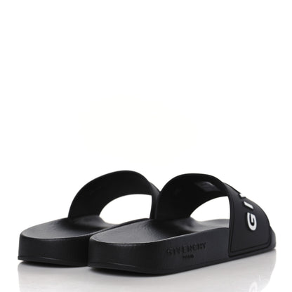 Givenchy Rubber Logo Pool Slide Sandals 35 Black 4 of 7