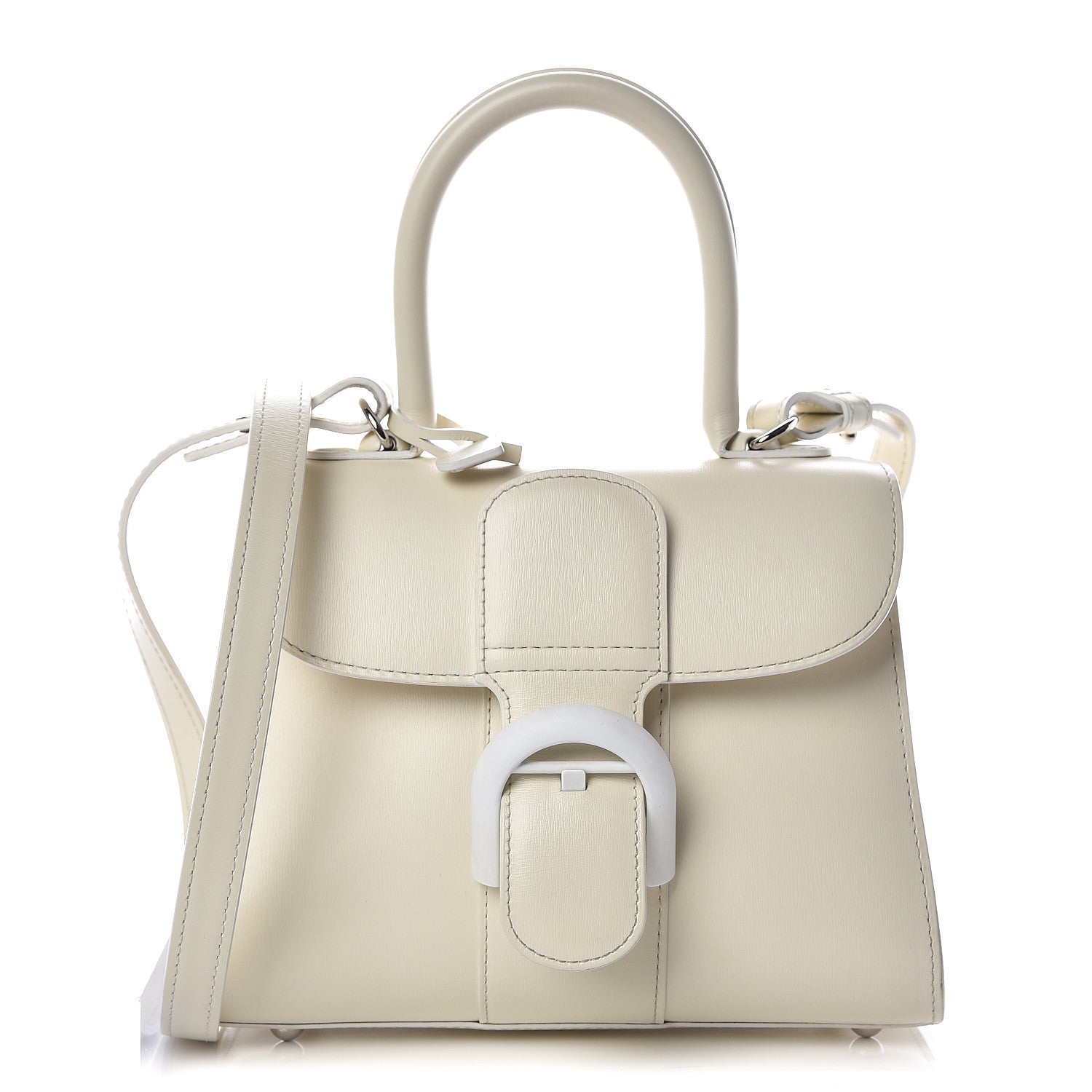 Delvaux Calfskin Mini Brillant Satchel Ivory 1 of 13