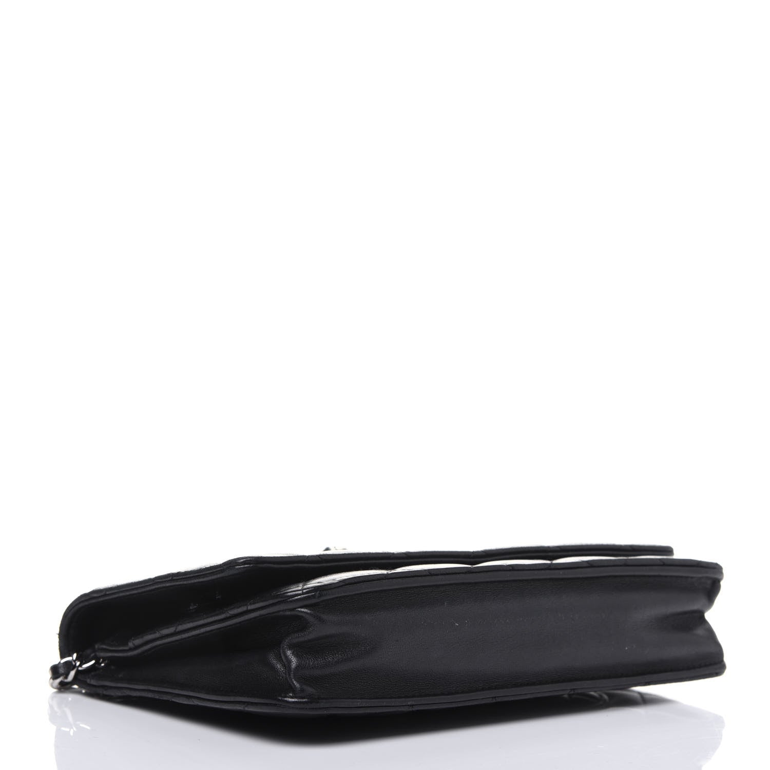 Chanel Lambskin Quilted Wallet On Chain WOC Black 4 of 19