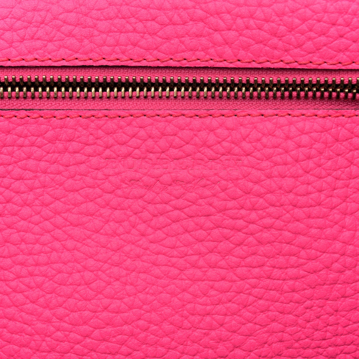 Grainy Calfskin Remington Tote Neon Pink
