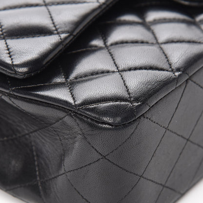 Chanel Lambskin Quilted Medium Double Flap Black 10 of 14