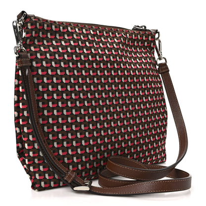 Prada Tessuto Stampato Nylon Saffiano Otta Print Tote Rosa 3 of 9