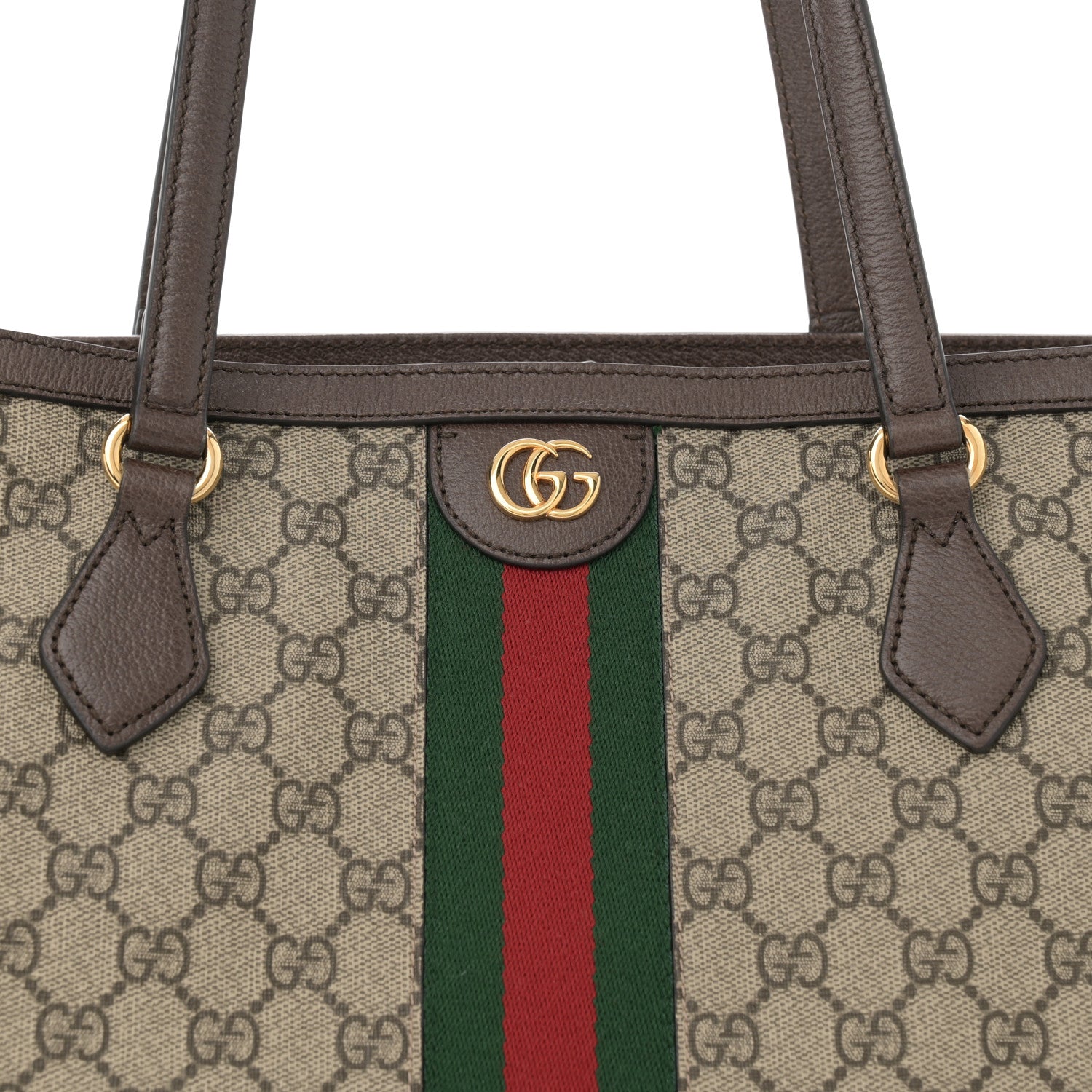 Gucci GG Supreme Monogram Medium Ophidia Shopping Tote Brown 8 of 10