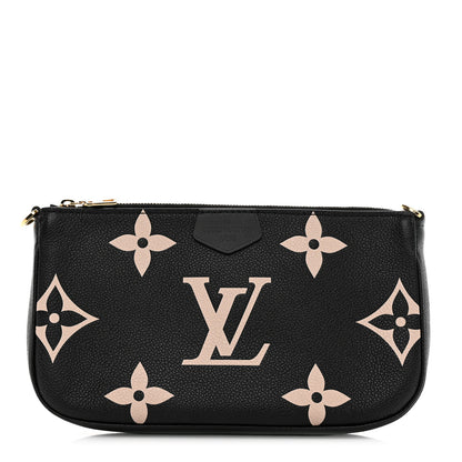 Louis Vuitton Empreinte Monogram Giant Multi Pochette Accessories Large Pochette Black Beige 1 of 7