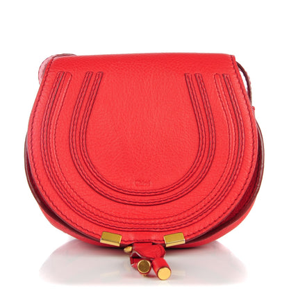 Chloe Calfskin Mini Marcie Round Crossbody Bag Red 1 of 8