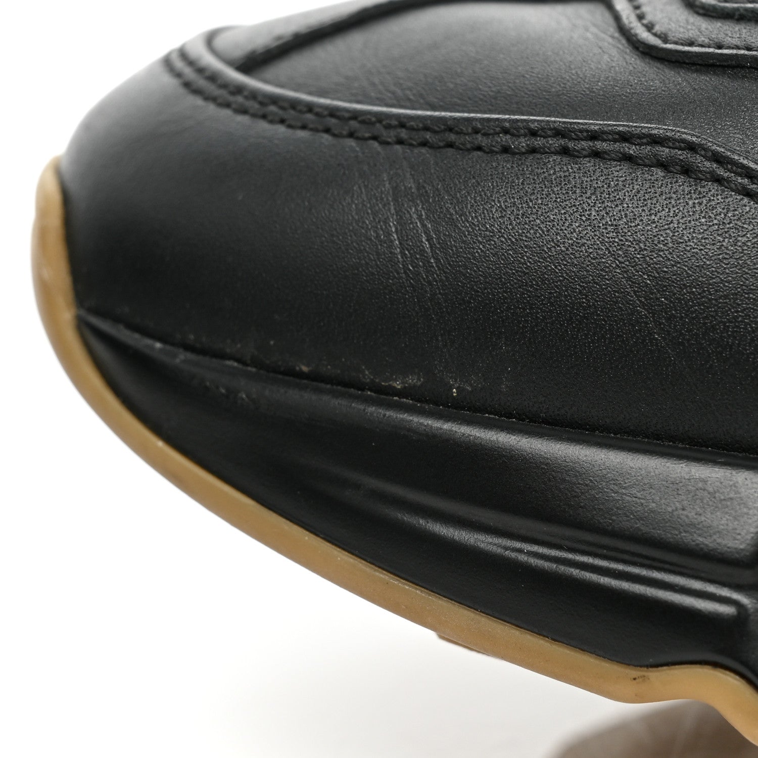 Gucci Calfskin Iridescent Logo Womens Rhyton Sneakers 37.5 Black 13 of 13