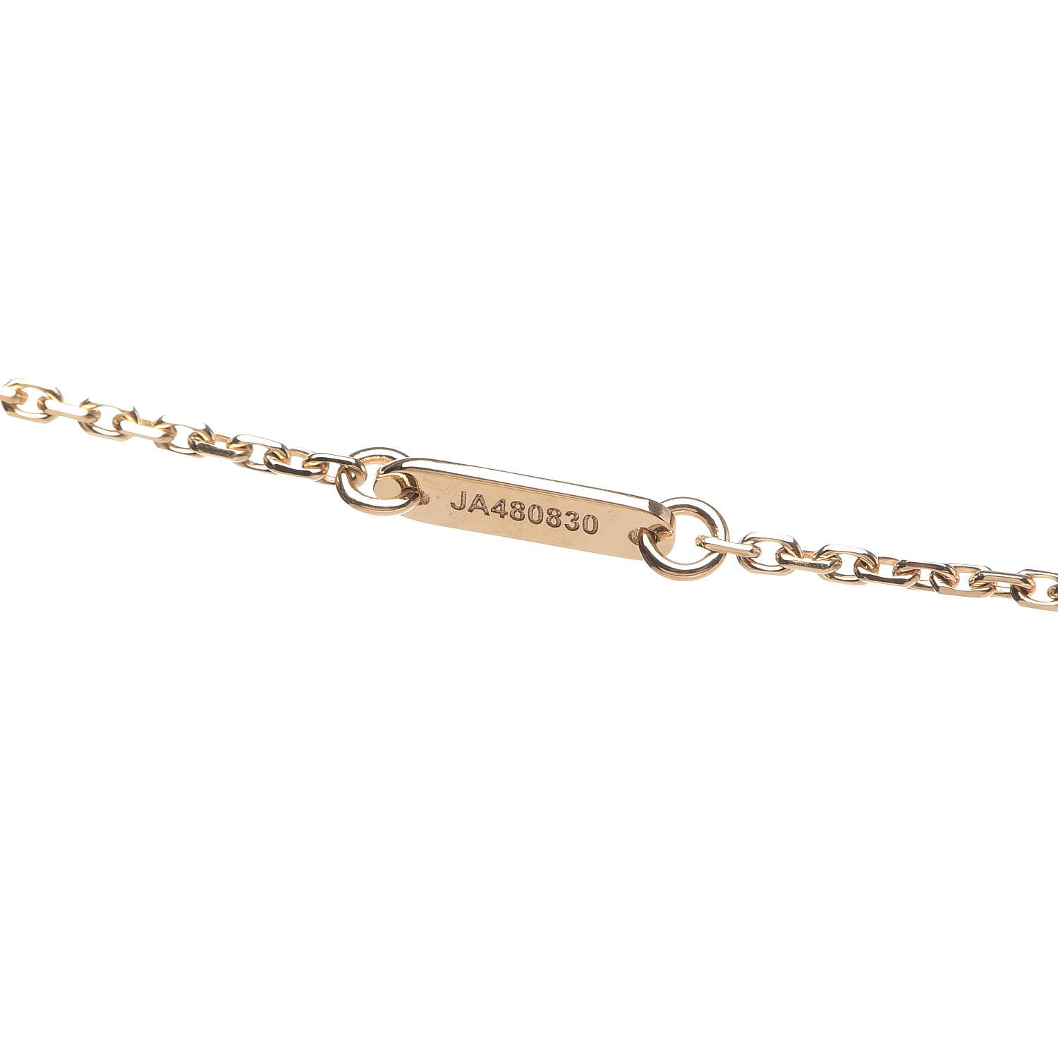 Van Cleef & Arpels 18K Yellow Gold Mother of Pearl Sweet Alhambra Pendant Necklace 7 of 8