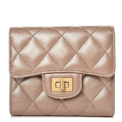 Chanel Metallic Aged Calfskin Quilted Small Reissue Wallet Gold 1 of 9