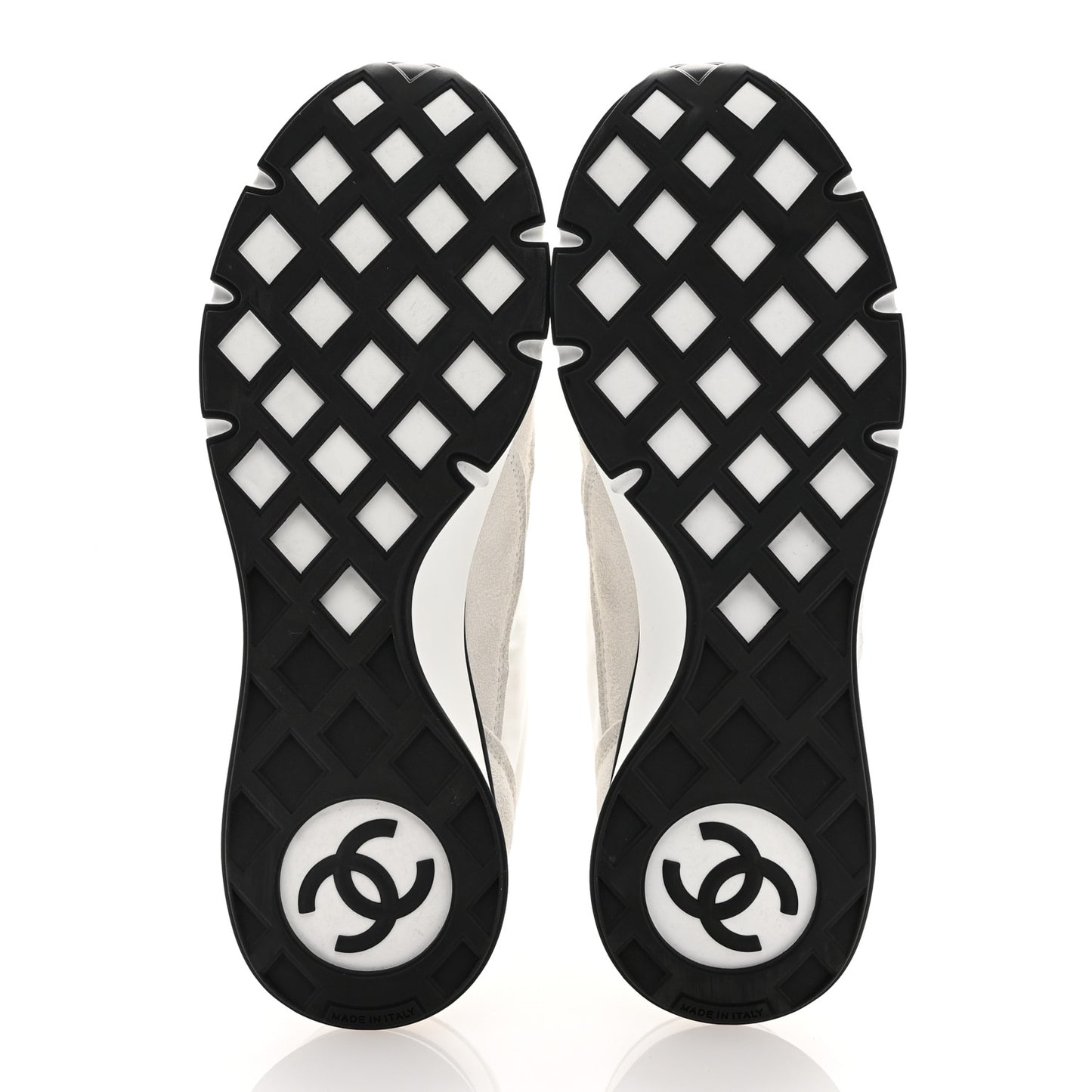 Nylon Suede Kidskin Calfskin Logo Sneakers 38 White Black