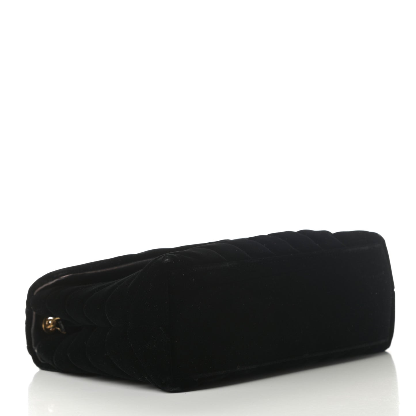 Velvet Y Quilted Monogram Small Loulou Chain Satchel Black