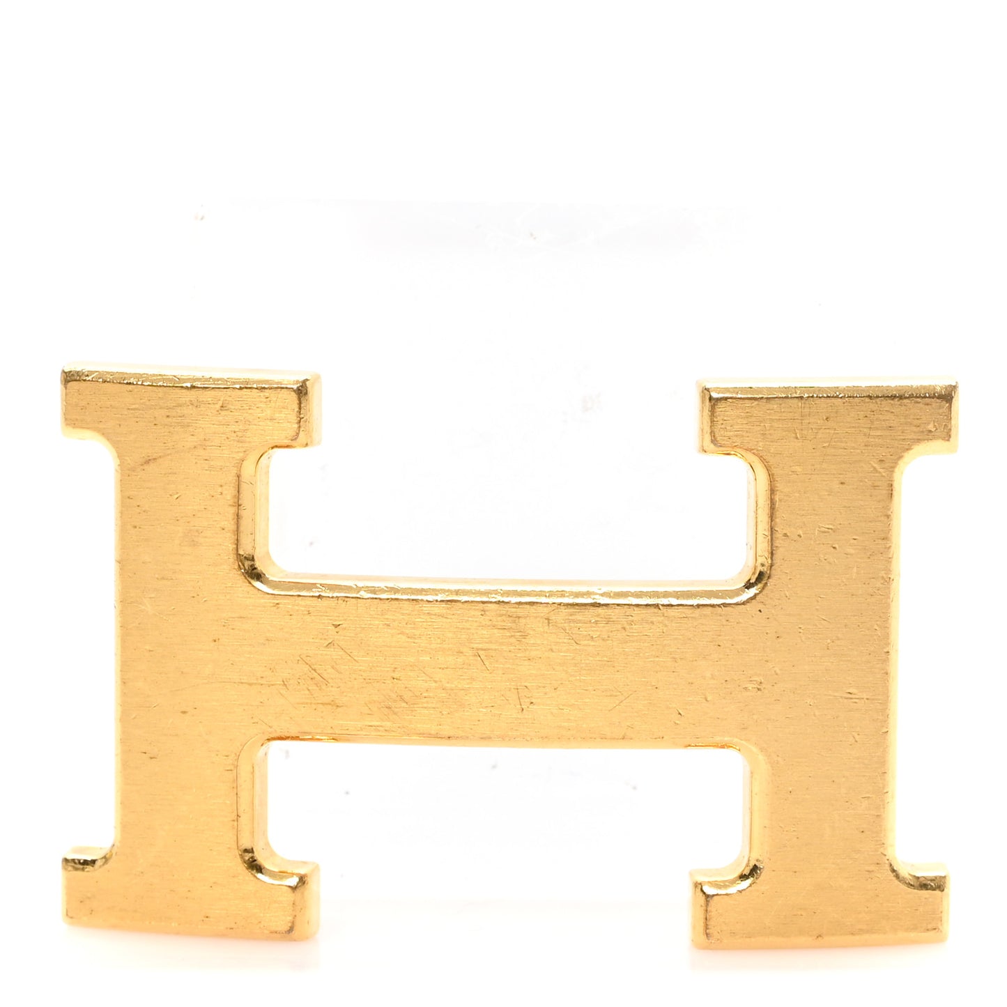 Polished 24mm H Belt Buckle Gold