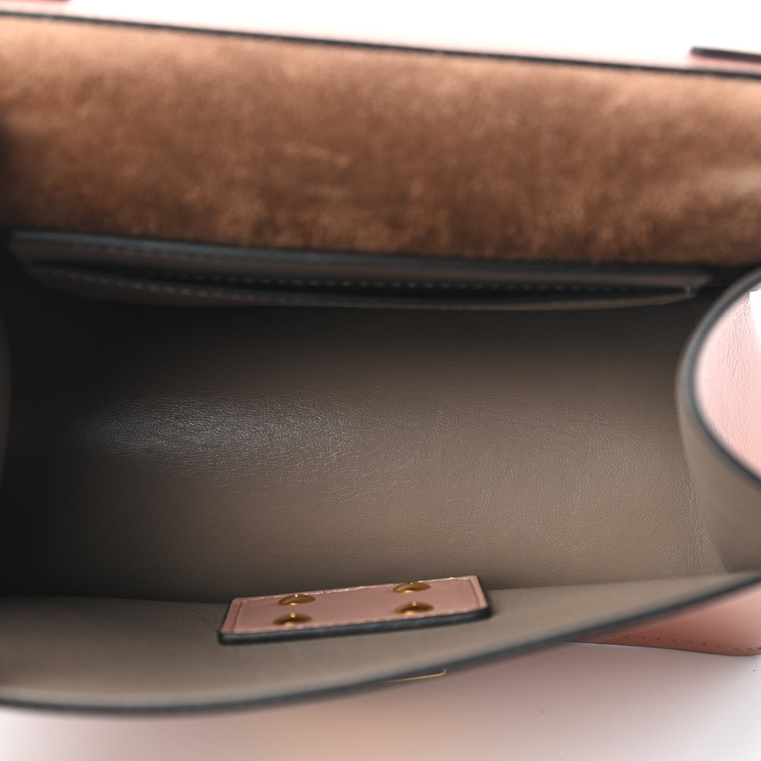 Fendi Vitello Grace Matte Small Kan U Shoulder Bag Rosa Bourbon 4 of 5