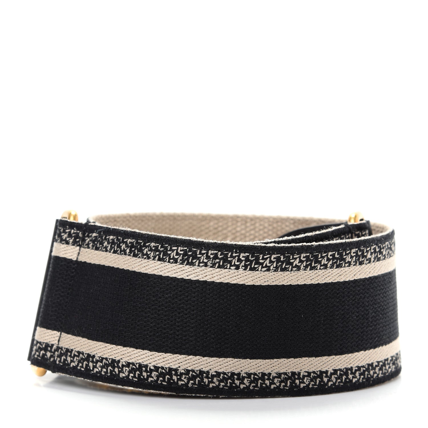 Christian Dior Canvas Embroidered Shoulder Strap Blue 2 of 6