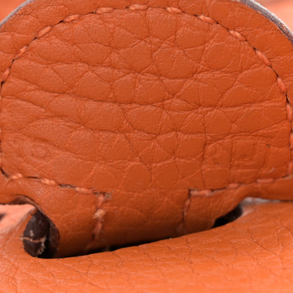 Hermes Taurillon Clemence Evelyne II PM Potiron 7 of 15