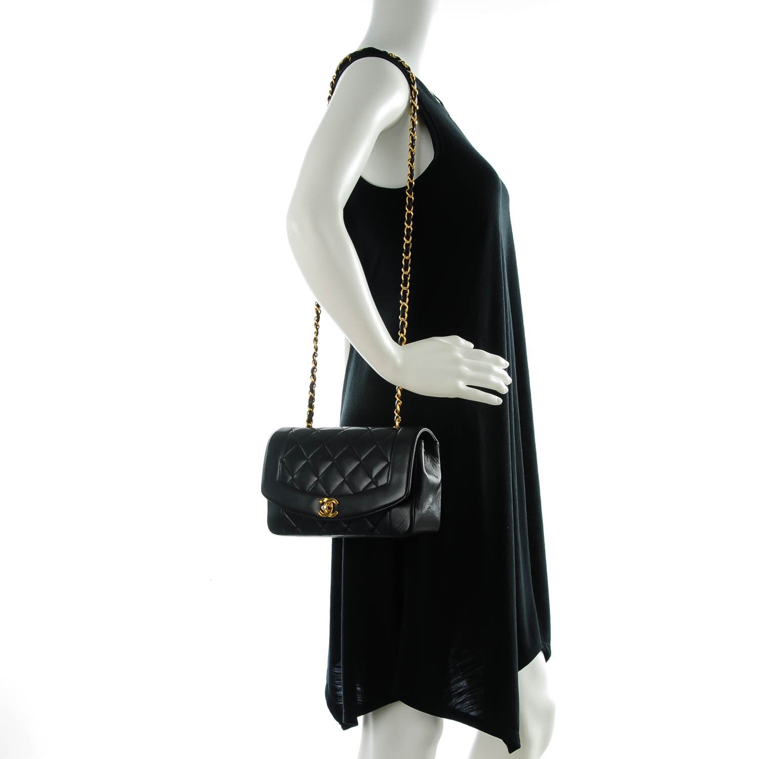 Chanel Lambskin Quilted Small Single Flap Black 2 of 9