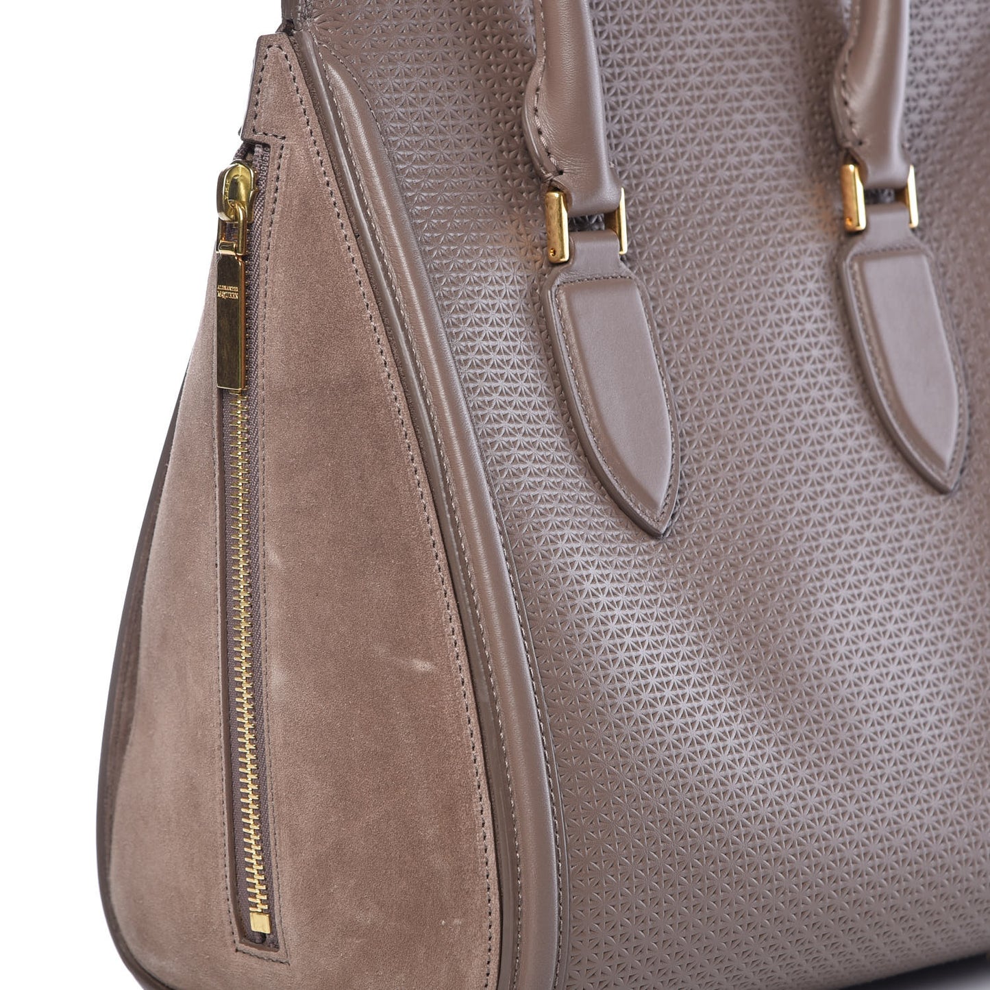 Calfskin Embossed Suede Large Heroine Tan