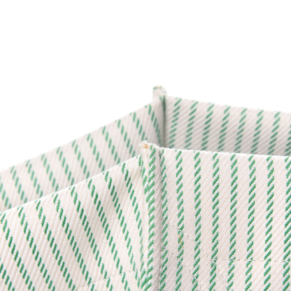 Celine Cotton Canvas Striped Medium Phantom Luggage White Green 10 of 11