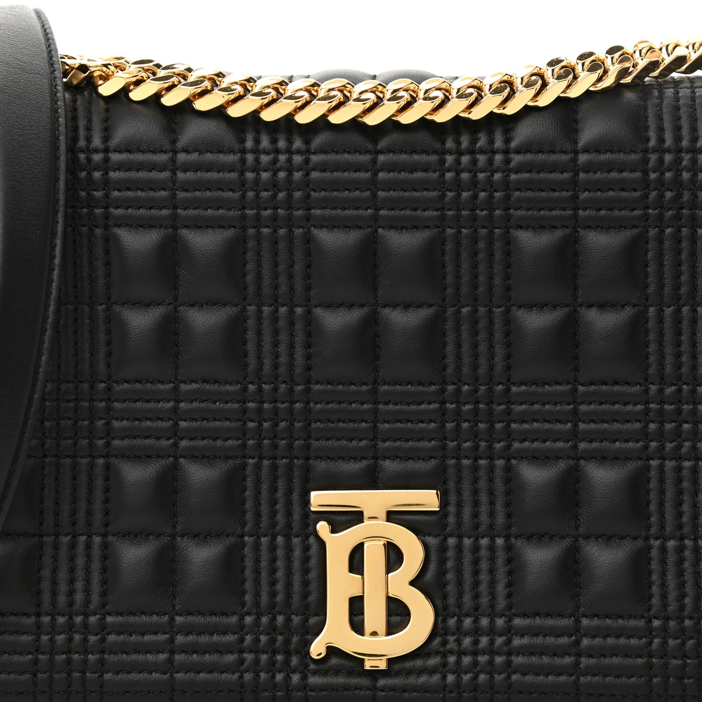 Lambskin Quilted Medium Lola Bag Black