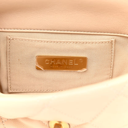 Chanel Goatskin Quilted Chanel 19 Waist Bag Dark Beige 6 of 11