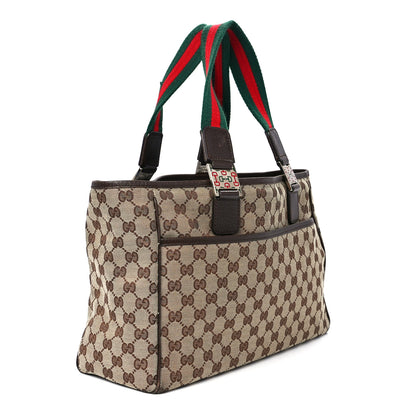 Gucci GG Monogram Web Pop Tote Dark Brown 3 of 11