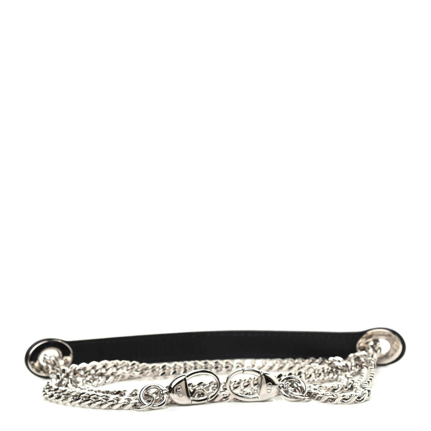 Lambskin Mini Lady Dior Chain Shoulder Strap Black