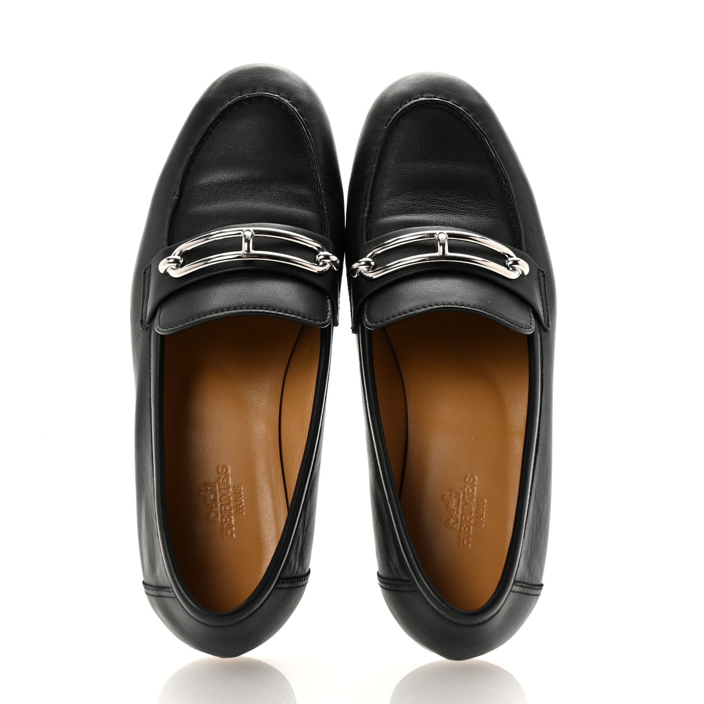 Calfskin Womens Colette Loafers 36 Black