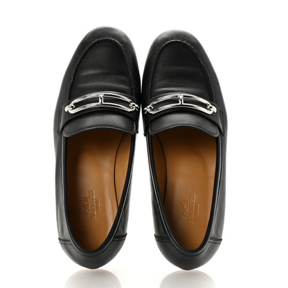 Hermes Calfskin Womens Colette Loafers 36 Black 2 of 10