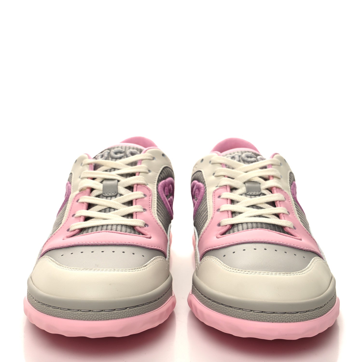 Gucci Dali Soft Calfskin Womens Mac80 Sneakers 38.5 Off White Grey Sky Light Rose 2 of 8