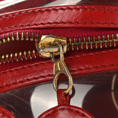 Chanel Calfskin PVC Vanity Cosmetic Case Red 6 of 22
