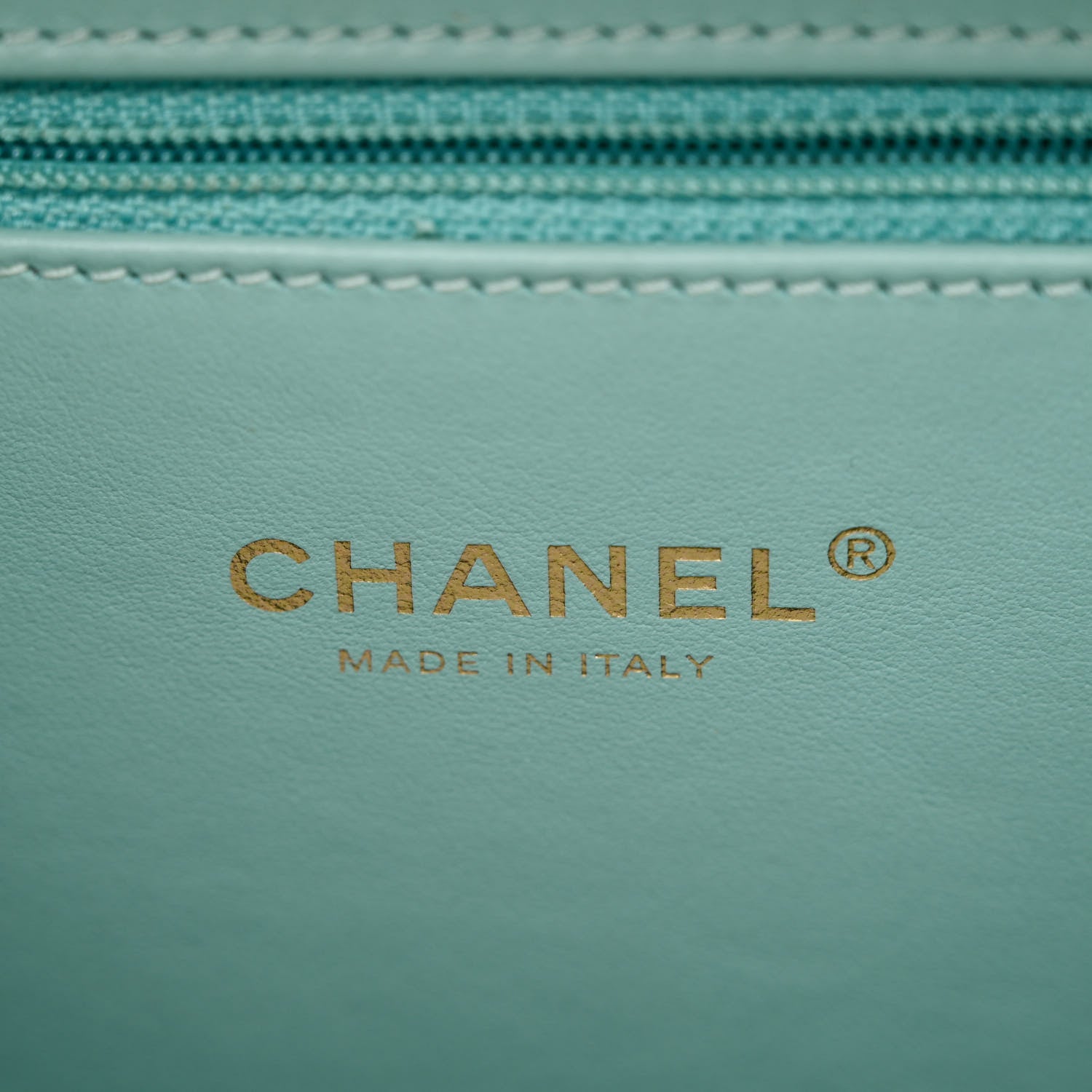 Chanel Caviar Quilted Medium CC Filigree Vanity Case Light Blue 6 of 11