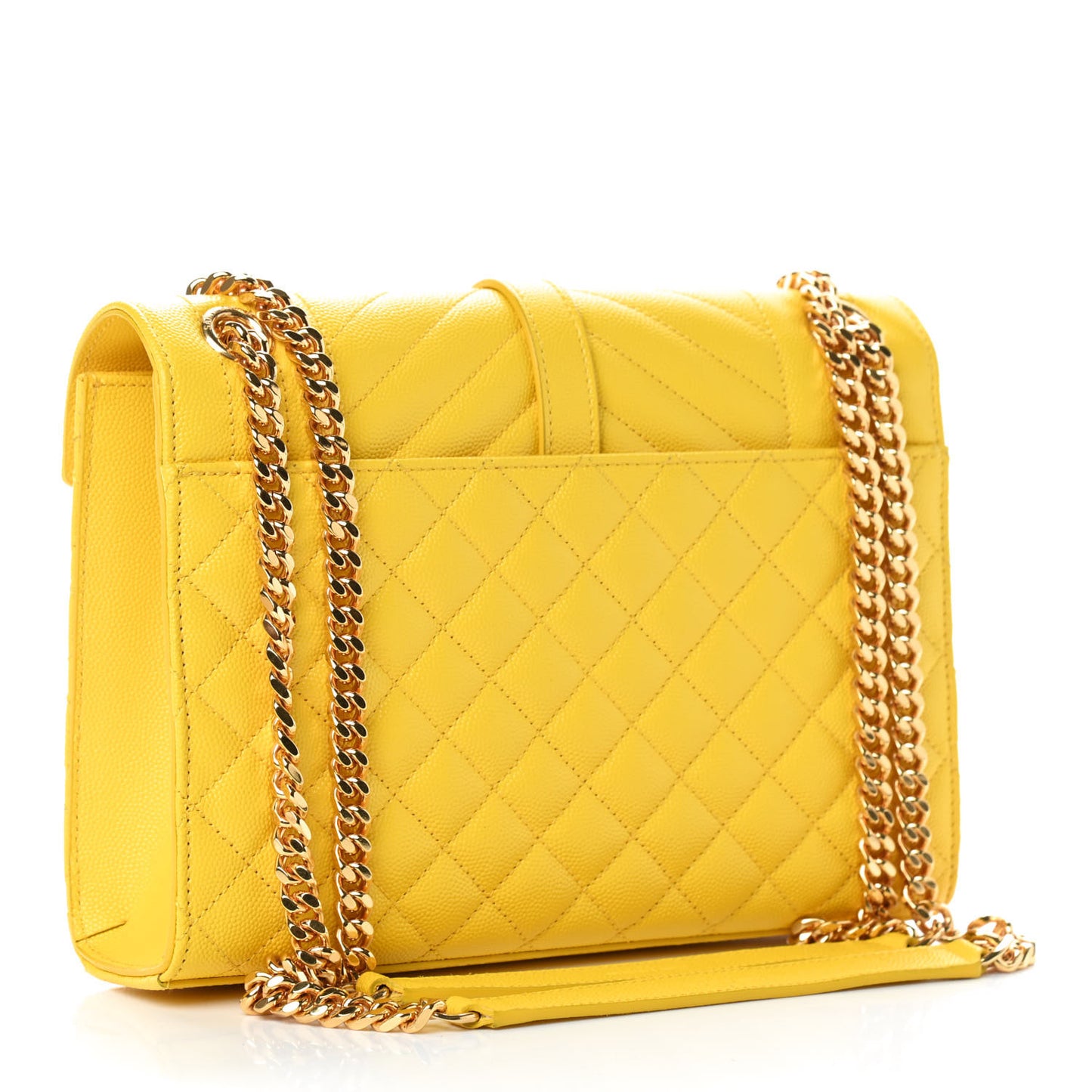 Grain De Poudre Textured Mixed Matelasse Triquilt Medium Monogram Satchel Mimosa