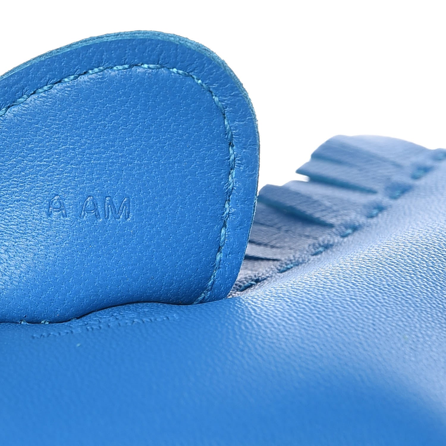 Hermes Milo Lambskin Grigri Rodeo Horse Bag Charm MM Bleu Zanzibar 4 of 5