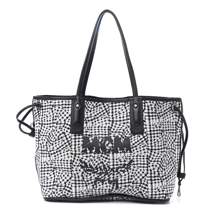 MCM Visetos Medium Liz Reversible Shopper Tote Black 4 of 22
