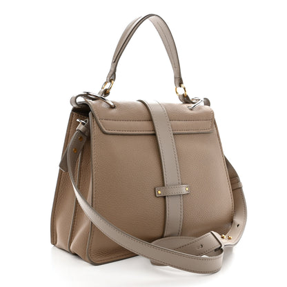 Chloe Shiny Grained Calfskin Medium Aby Day Shoulder Bag Motty Grey 3 of 11
