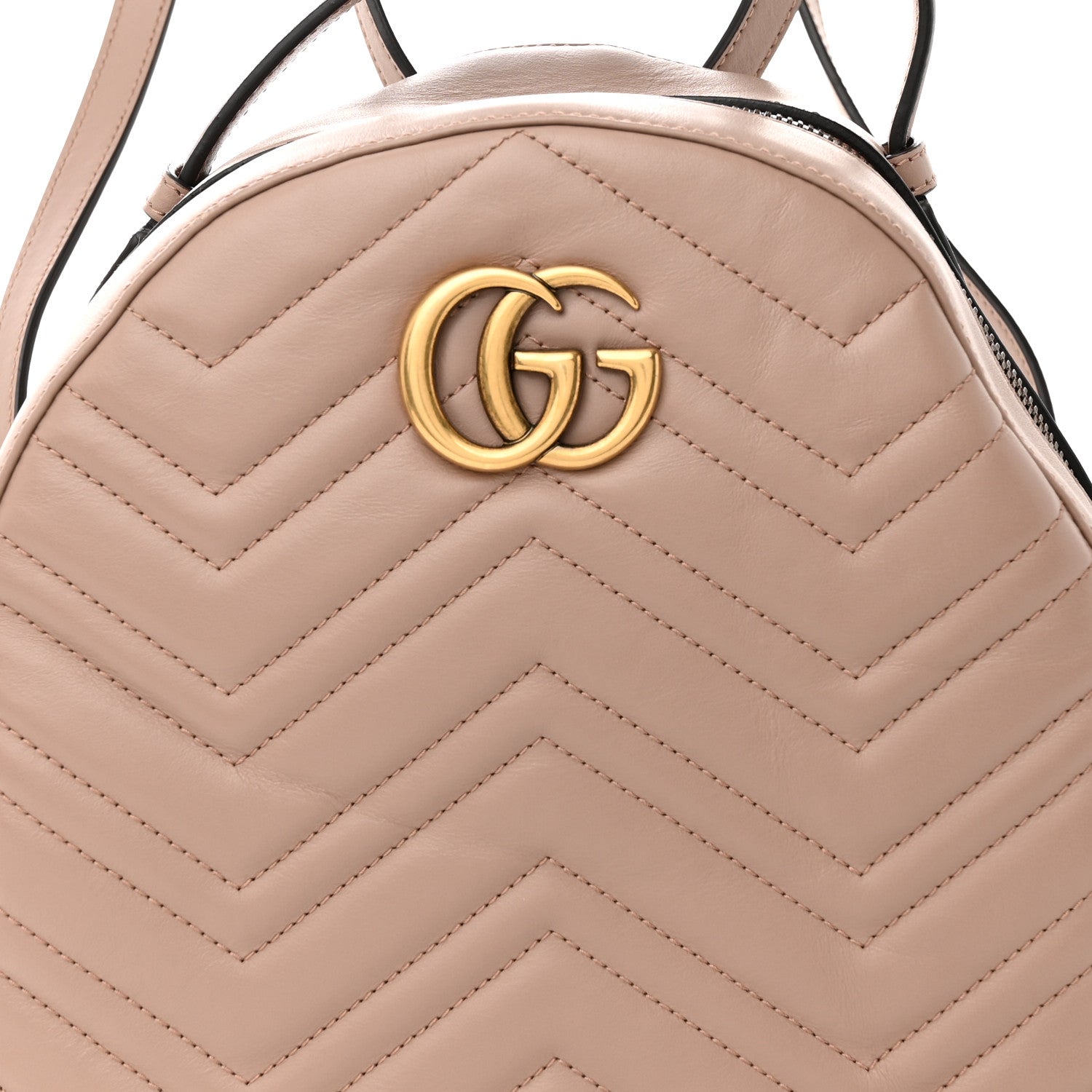 Gucci Calfskin Matelasse GG Marmont Dome Backpack Porcelain Rose 8 of 13