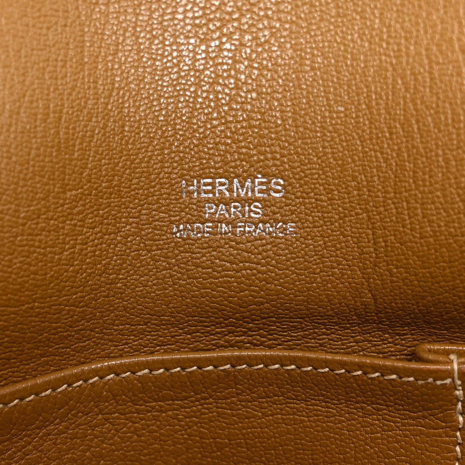 Hermes Taurillon Clemence Bi-Color Jypsiere 31 Kraft Gris Perle 6 of 14
