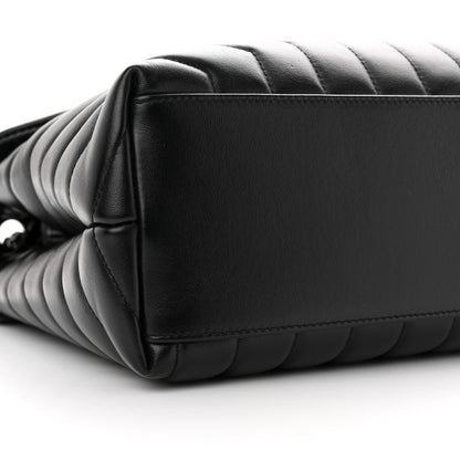 Saint Laurent Calfskin Y Quilted Monogram Monochrome Medium Loulou Chain Satchel Black 9 of 12